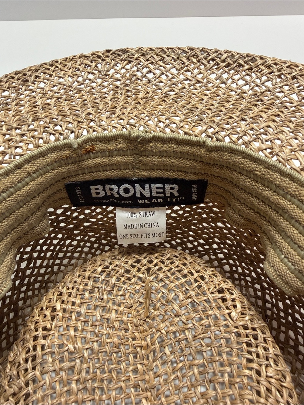 Woven Straw Sun Hat - Natural Tan - Picture 9 of 9